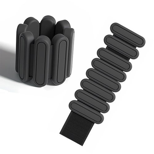 AYSOW Adjustable Wrist & Ankle Weights for Men Women, Set of 2 (1lb Each), Wearable Bangles Silicone Bracelet, Workout Resistance Weights for Yoga, Pilates, Dance, Aerobics and Walking, Black