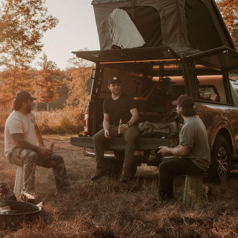 Nomad Seat Original Heavy Duty Folding Chair - 485lb Load, Portable Camping Stool (Driftwood)