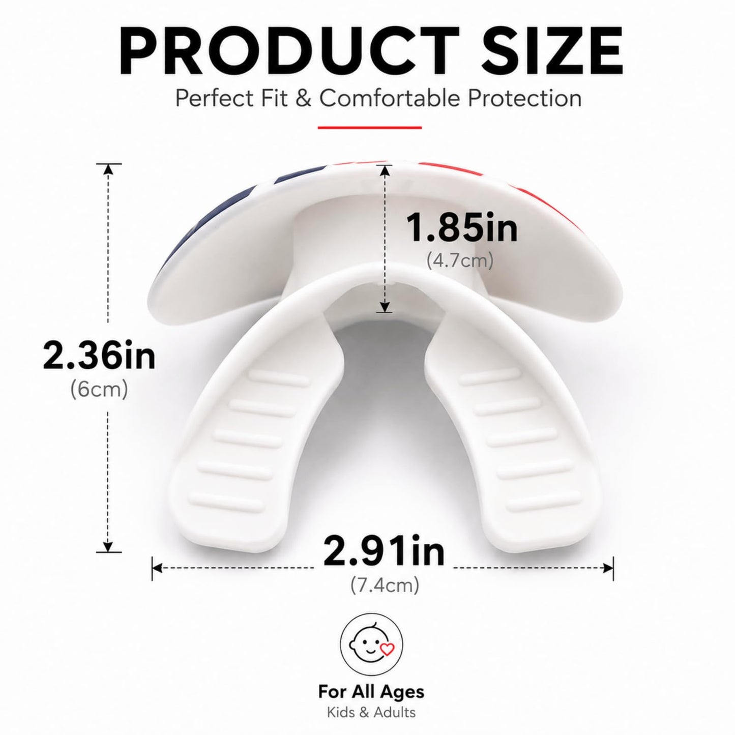 ZAKVOP Football Mouth Guard with Strap, Breathable MouthGuard for Youth and Adults, Teeth and Lip Protector (American)