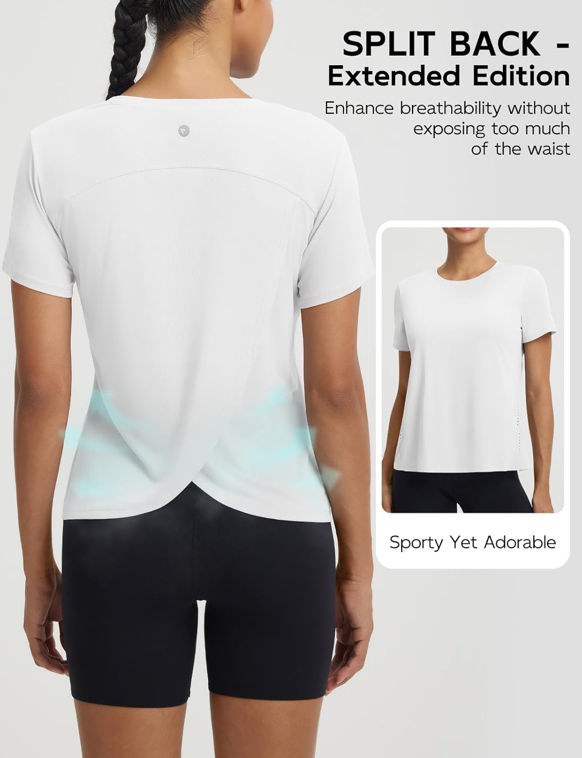 Baleaf Women's Athletic Workout Shirts - Breathable, Quick-Dry T-Shirts for Gym & Running | Sun Protection
