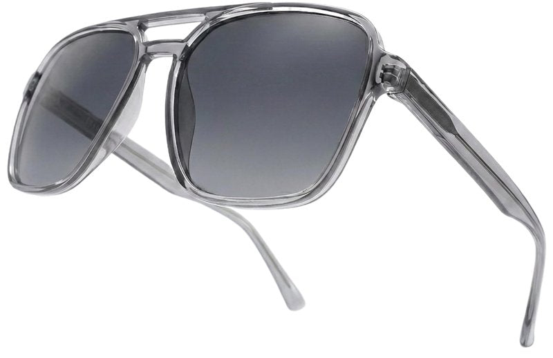 Umbifa 60s Retro Square Aviator Sunglasses for Men Women, Acetate Frame, Polarized, Face Flattering & All-Day Wear