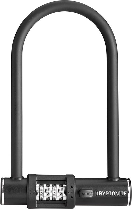 Kryptonite Combo U-Lock | Anti-Theft Bicycle Lock with 12mm Steel Shackle & 4-Digit Resettable Code