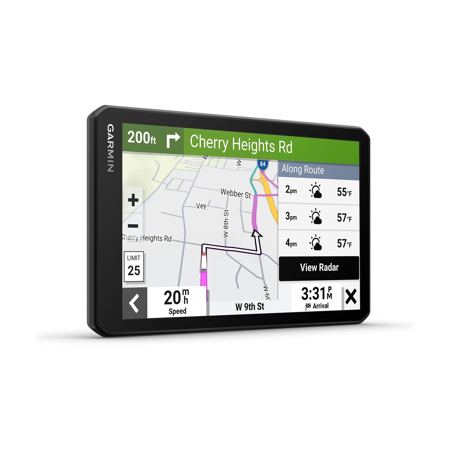 Garmin dezl OTR710, Large, Easy-to-Read 7 inch GPS Truck Navigator, Custom Routing, High-Resolution Birdseye Satellite Imagery, Directory of Trucking & Trailer Services (Renewed)
