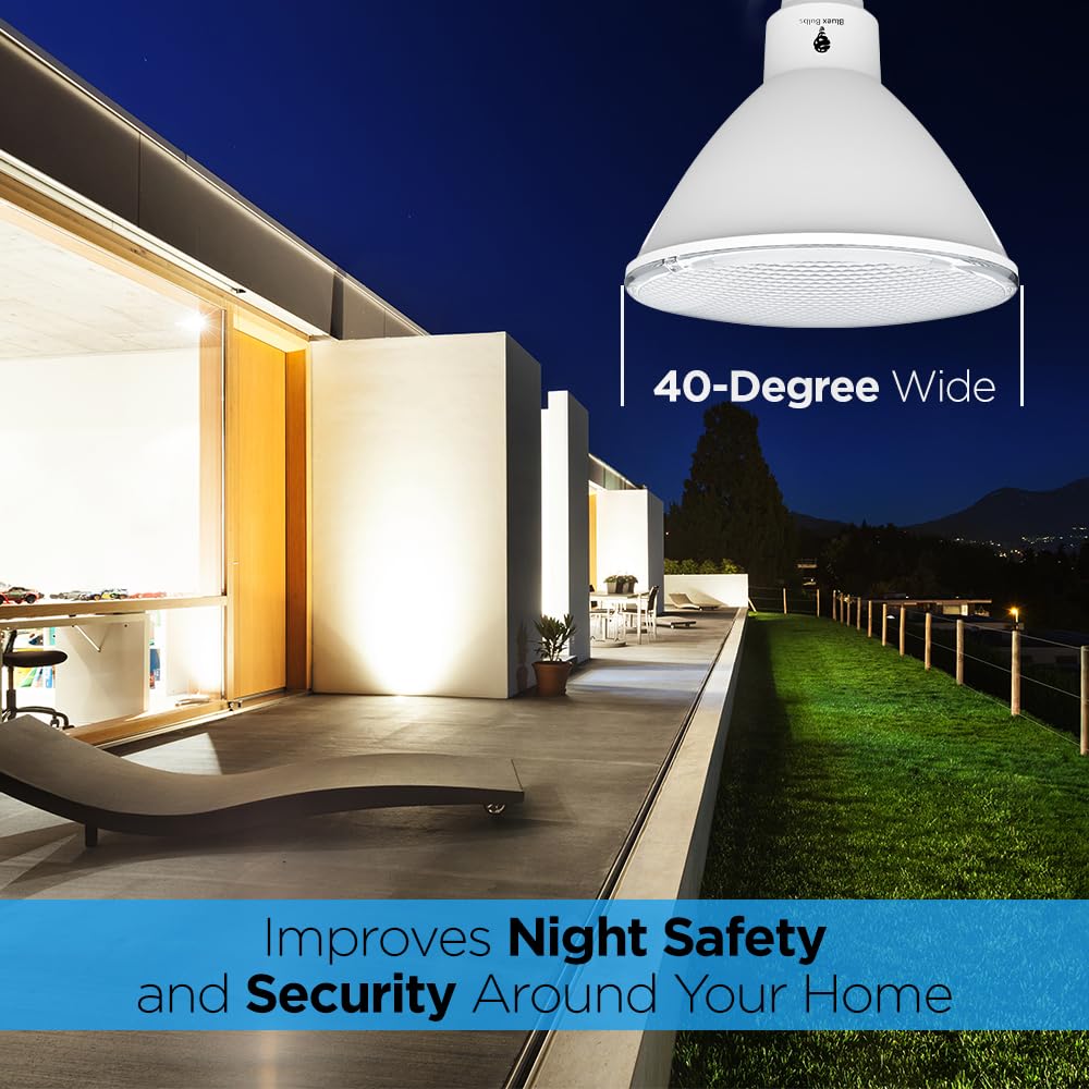 2 Pack High Power Outdoor PAR38 20W 250 Watt Equivalent 2800 Lumens Dimmable LED Flood Light Bulb Super Bright Waterproof E26 5000K Daylight Spotlight Bulbs for Security Backyard Garage Night Chaser