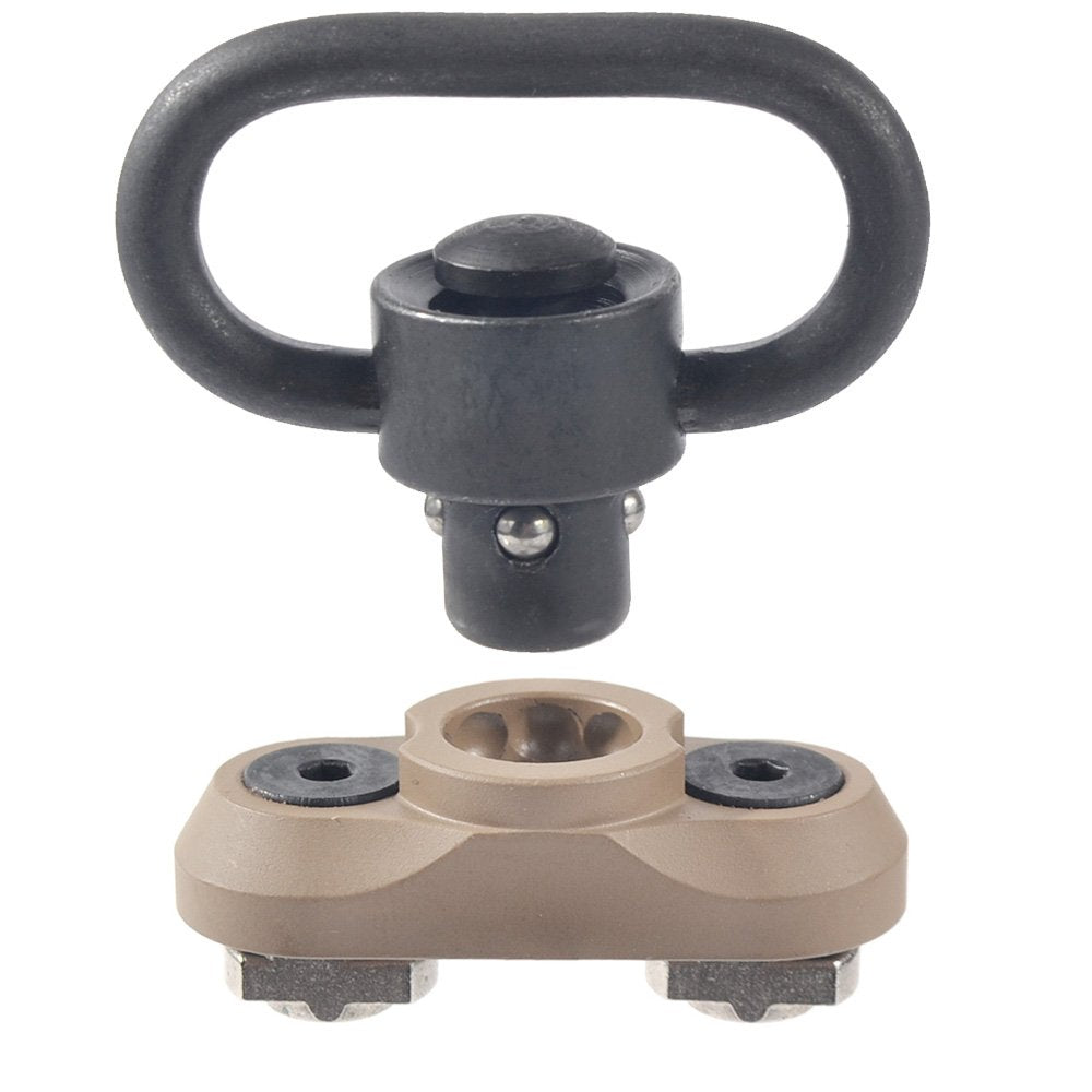 JIALITTE Mount Standard QD Swivel 1.25 Inch Adapter for Mlok Rail System (Sand)