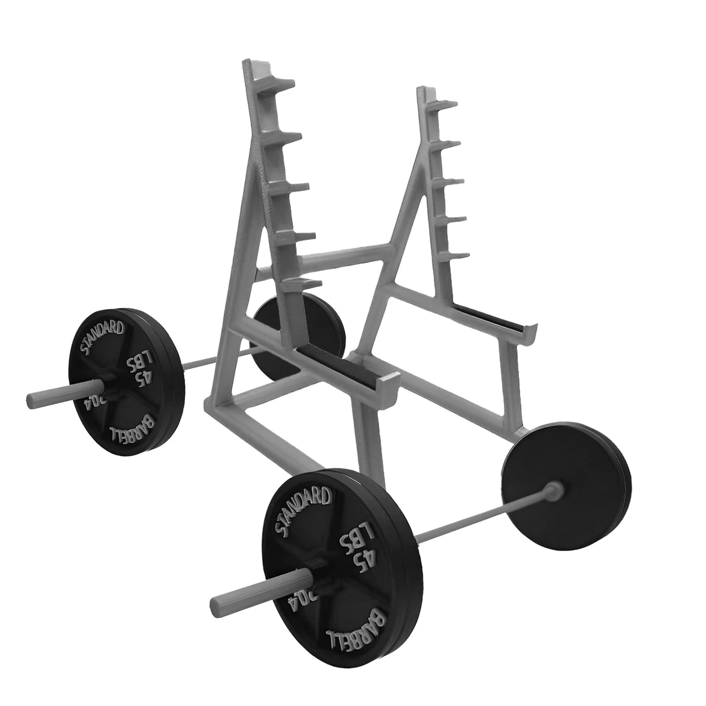 Squat Rack Pen Holder with Barbell & 4 Weight Plates, Miniature Dumbbell Desk Organizer for Pens and Pencils, Fitness-Themed Desktop Storage for Home Office