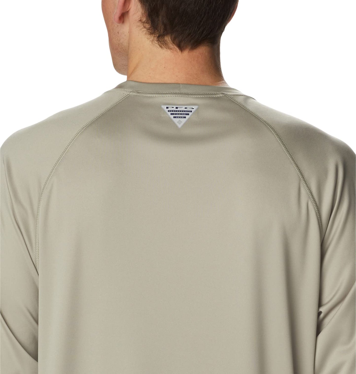 Columbia Men's Terminal Tackle Long Sleeve Shirt, Safari/Key West Logo, 2X Big