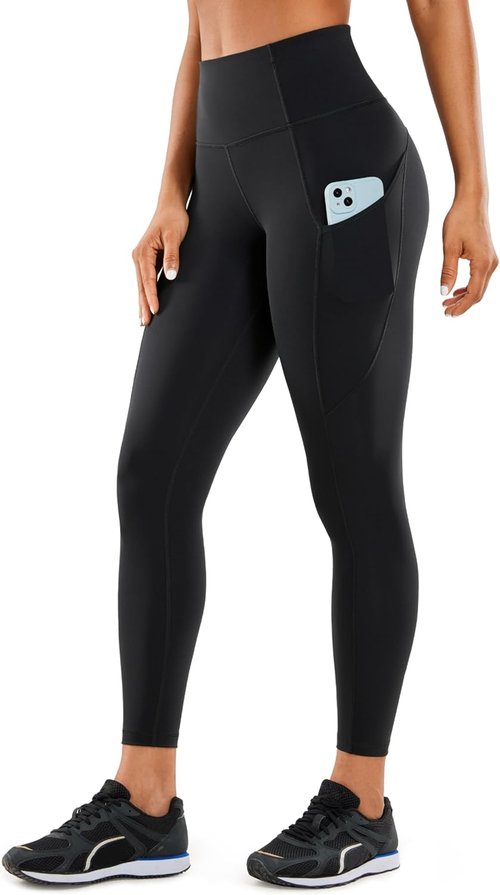 CRZ YOGA Naked Feeling Leggings - High Waisted Workout Pants with Pockets | 25'' for Ultimate Comfort