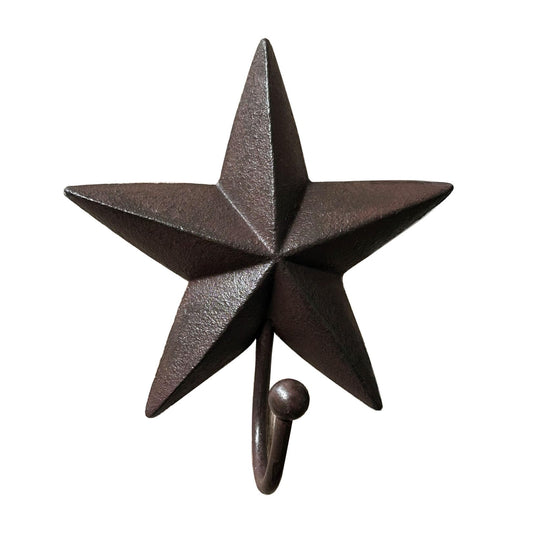 QIAOIDEA Rustic Star Wall Hooks – Vintage Decorative Western Home Wall Mount Coat Rack Hanger Hooks