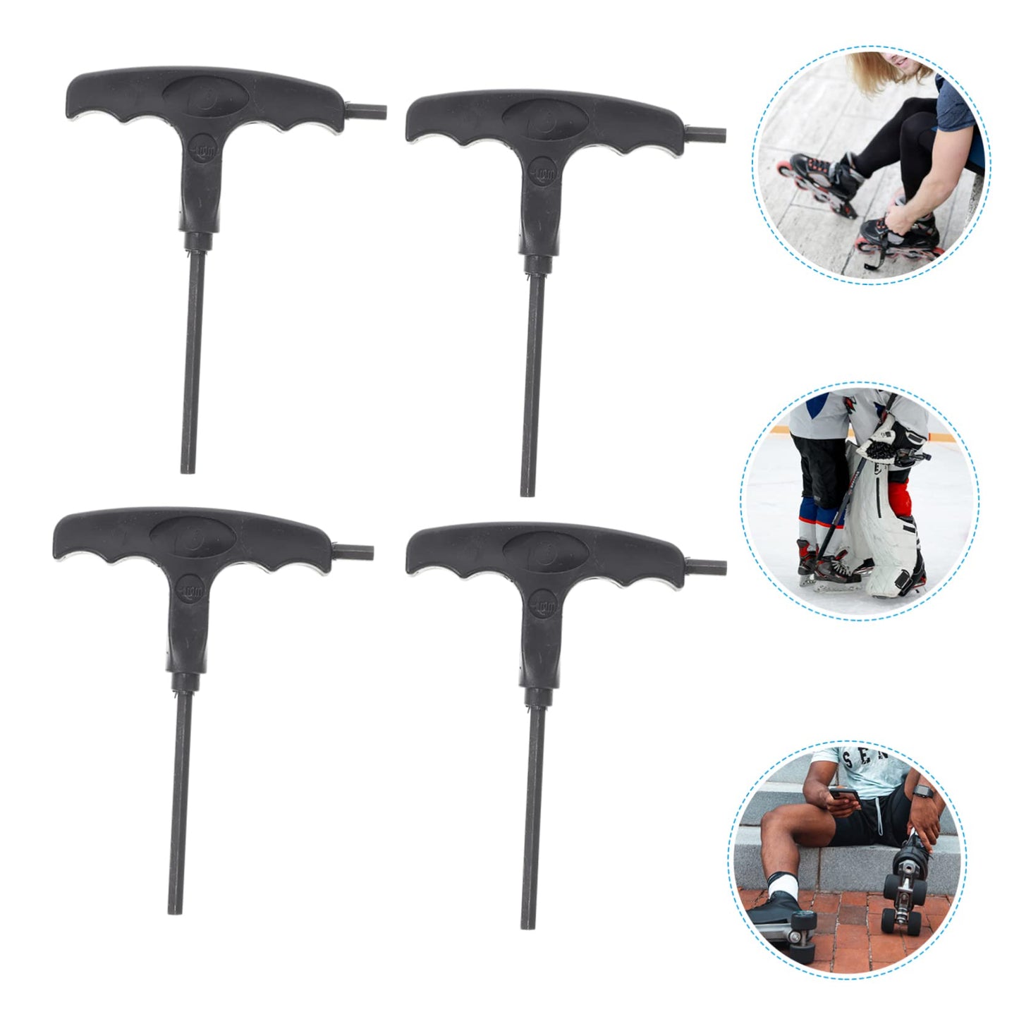 VANZACK 4pcs Roller Roller Skate Wrench Hand Tools Bearing Removal Tool Portable Drive Portable Skate board Wrench Screwdriver s