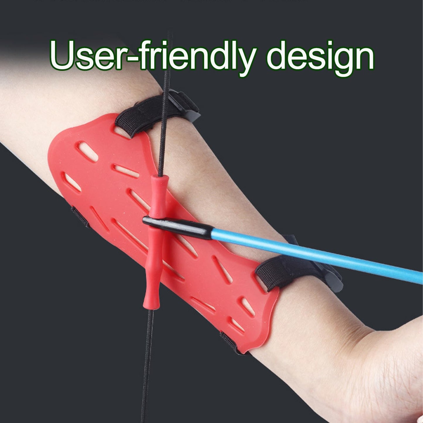 2 Pack Rubber Archery Arm Guard Youth Forearm Protector Adjustable 2 Straps Buckles for Kids & Youth Shooting Practice