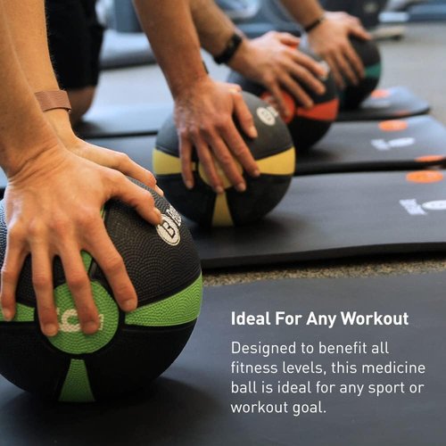 Body Sport Medicine Ball - Weighted Exercise Ball for At-Home Workouts | Cardio & Strength Training