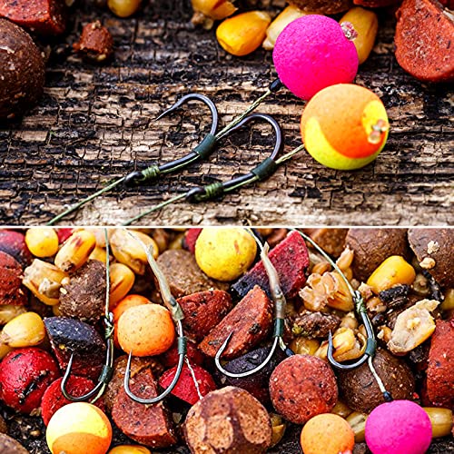 50Pcs Barbed Fishing Hooks - Teflon Coated Wide Gape Hook Size 6
