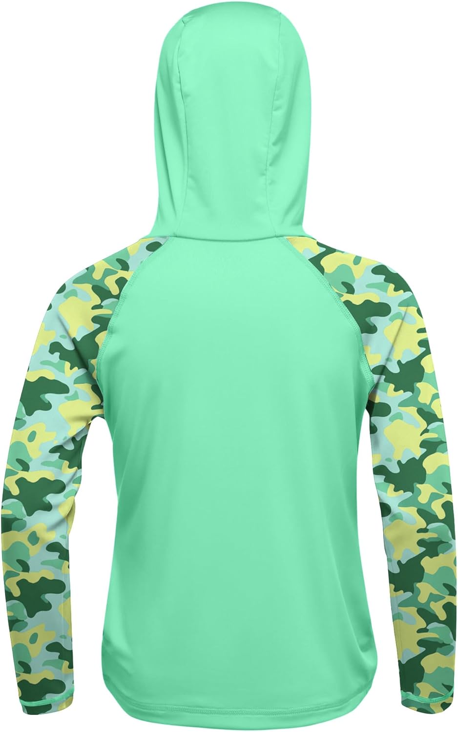 Skiennix Boys Rash Guard Swim Hoodie - UPF 50+ UV Protection Long Sleeve Fishing Shirt | Youth Size