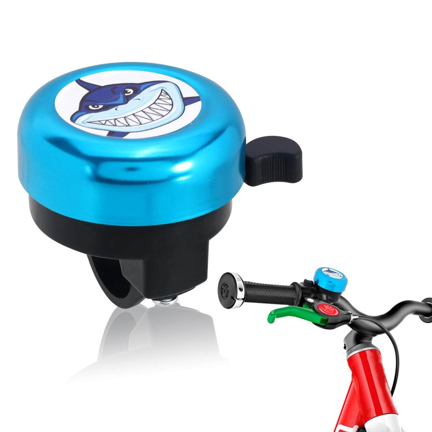 Bike Bell Compatible with Woom-Aluminum,Loud Crisp Clear Sound,6cm / 2.36in Diameter,1 Pack(Blue)