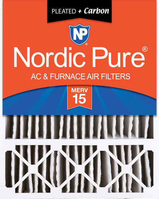 Nordic Pure 20x25x5 (19_3/4 x 24_3/4 x 4_3/8) Lennox X6673_X6675 Replacement AC Filter MERV 15 + Carbon 1 Pack