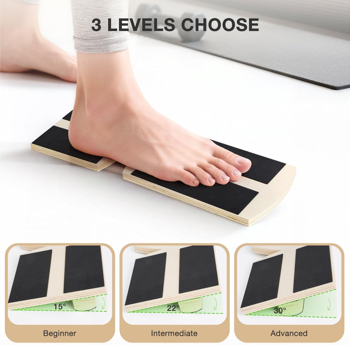Skiennix Ankle Balance Board - Foot Strengthener for Physical Therapy & Posture Correction | Bamboo Design
