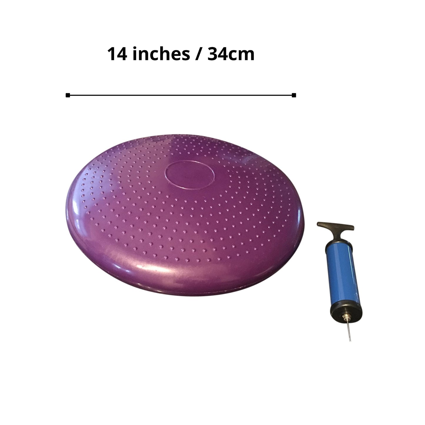 DEZAL Dog Balance Disc Cushion 14" - With 2 Exercises and Pump - Dog rehab Exercise Strength Endurance Conditioning Fitness Flexibility Rehabilitation Physical Training Tool for Senior Dogs