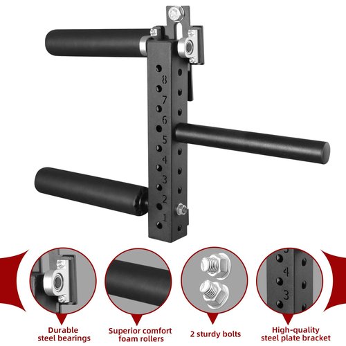Leg Extension Attachment for Rack: Adjustable Seated Leg Extension & Curl Machine Suitable for Power Racks with 26mm/1in Hole