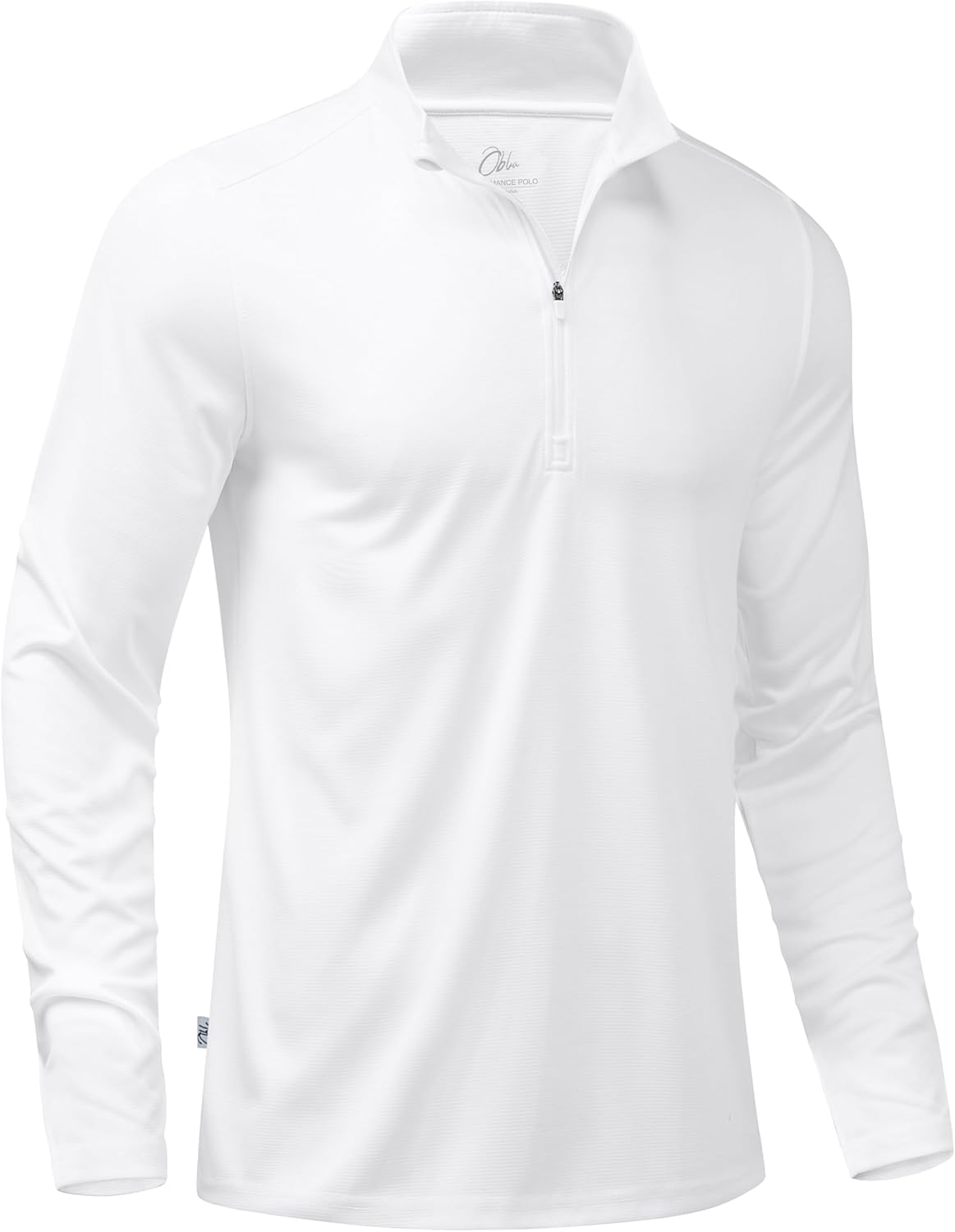 Obla Golf Quarter Zip Pullover - Lightweight Men's Mock Neck Sweatshirt for Sun Protection | Long Sleeve