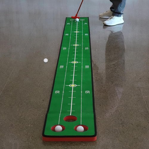 Y-Nut Putting Game, Indoor Green Putting Game Set, Detachable Golf Putting Mat - Includes 1 Putter, 6 Golf Balls, 3 Golf Cups, 1 Bag for Home Office Backyard with Family/Friends