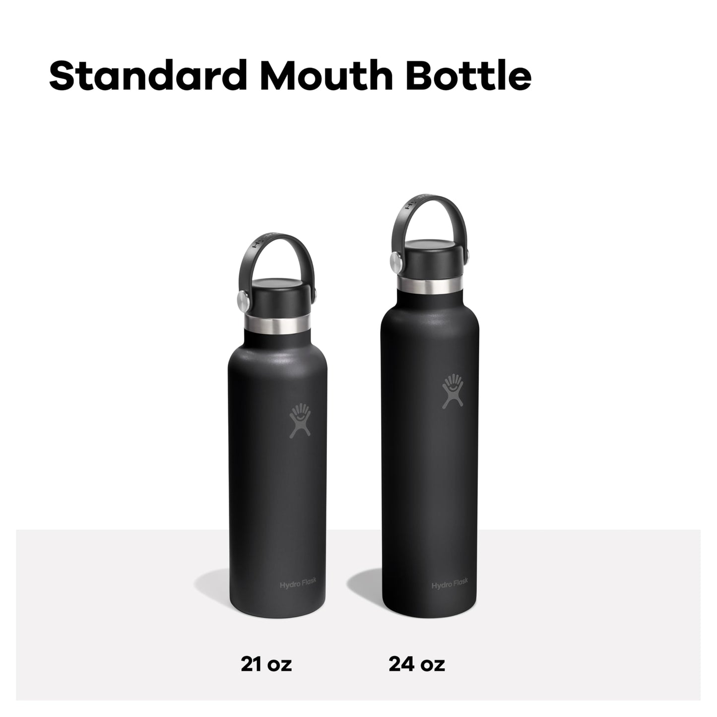 Hydro Flask Water Bottle - Insulated Stainless Steel - Non Spill, Leakproof in 24 Oz Tonal White
