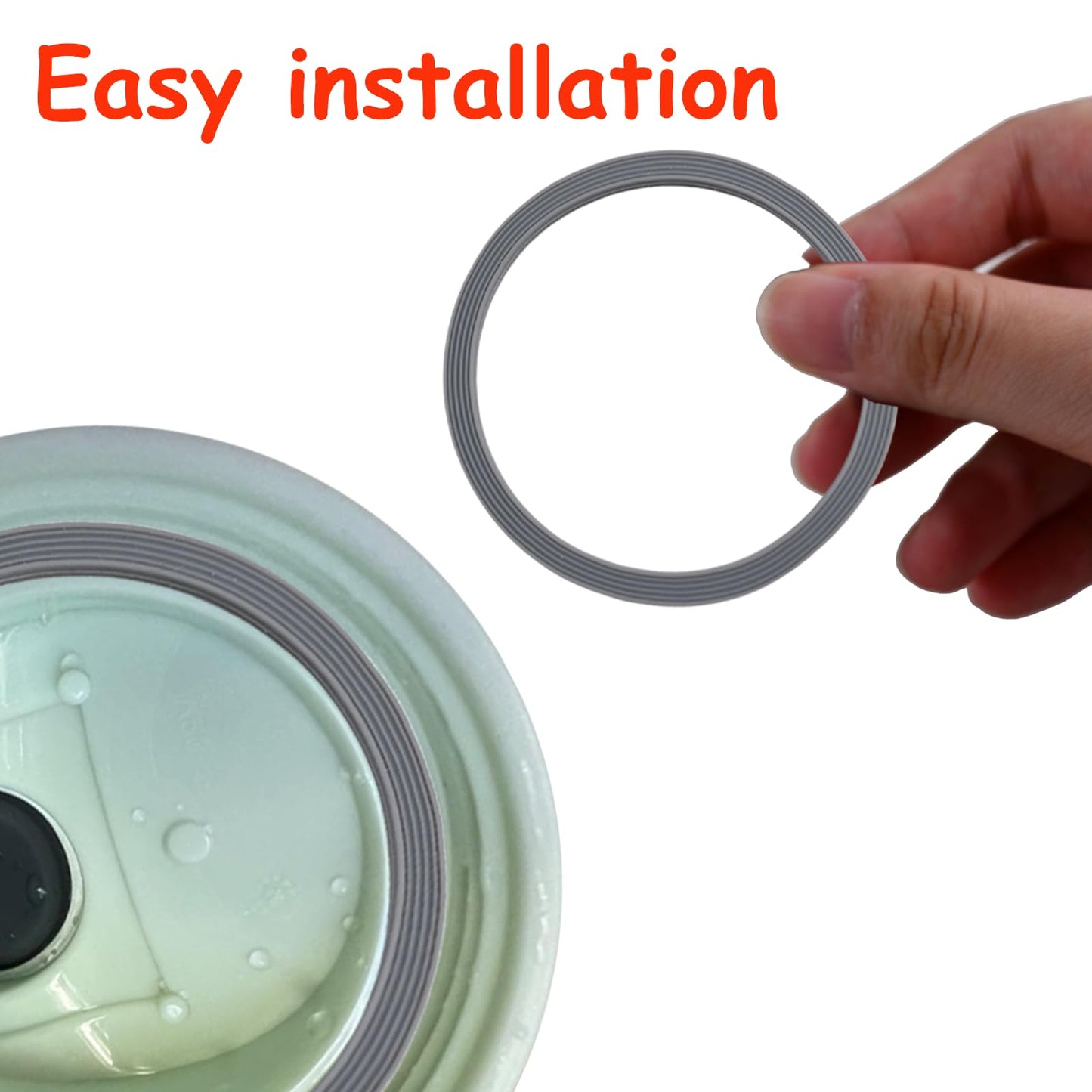 6 Pack Water Bottle Gasket Replacement for Owala FreeSip 19/24/32/40oz,Silicone Lid Seal O Ring,Sealing Gaskets Replacement Accessories Compatible with Owala FreeSip Stainless Steel Cup(Grey)