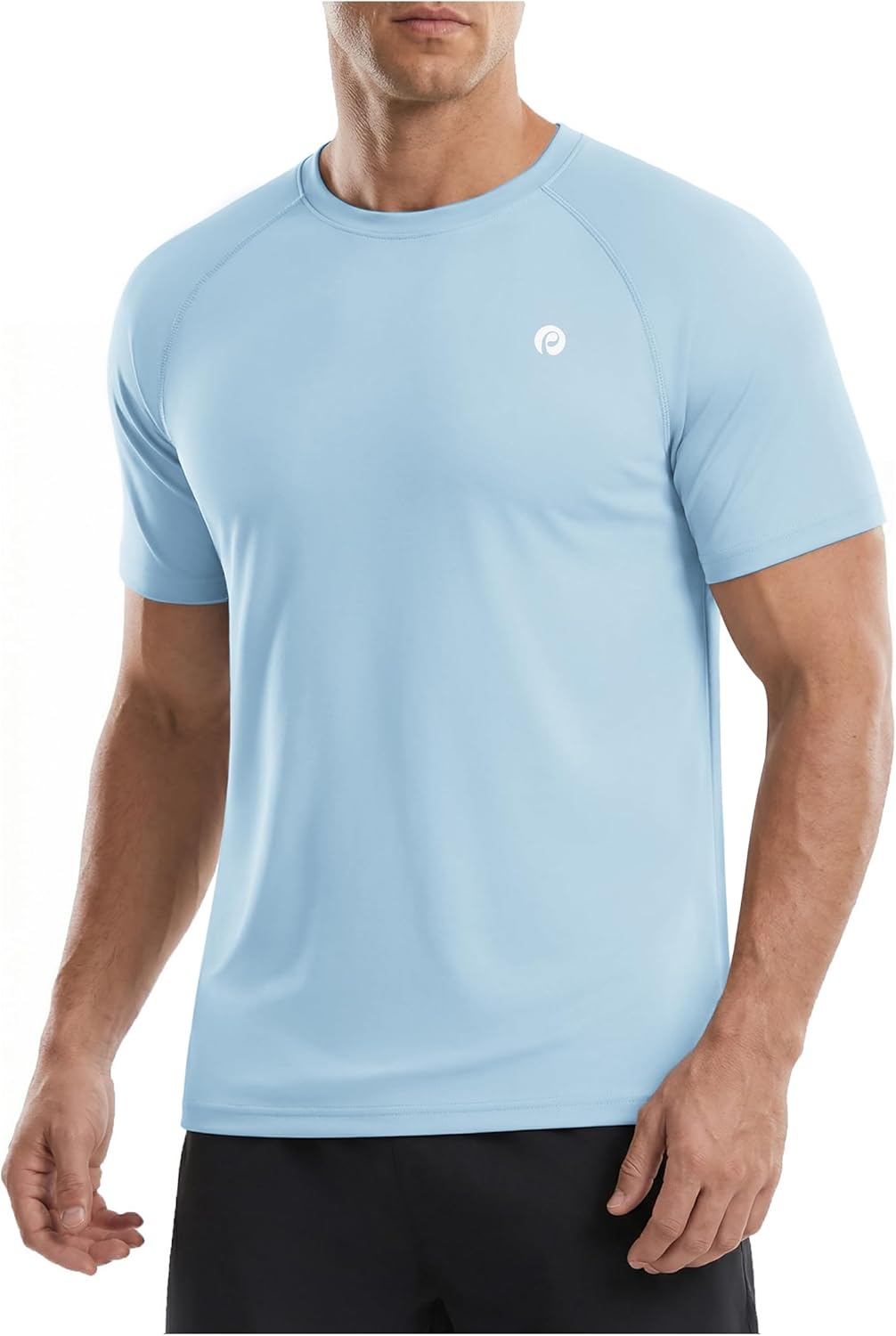 PINSPARK Men's Workout Shirt - UPF 50+ Quick-Dry Athletic Tee for Running & Gym | Short Sleeve