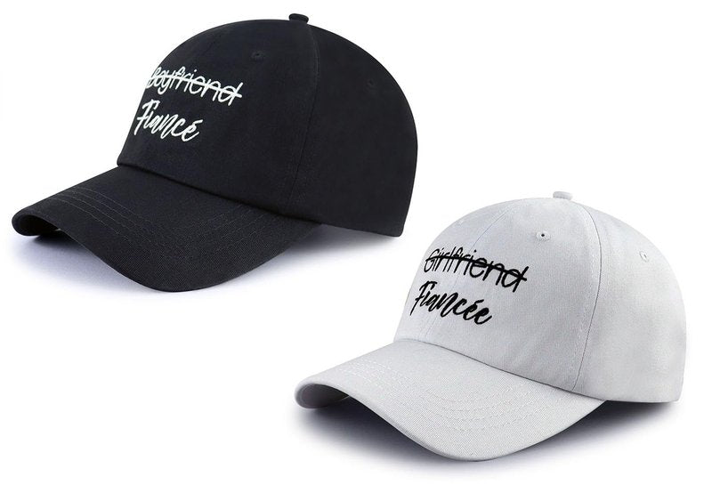 Ynbnzneng Engagement Gifts for Couples, Engagement Party Decorations Hat, Fiance Fiancee Wedding Baseball Cap, Christmas Engaged Gifts for Women Men Her Him Bf Black White