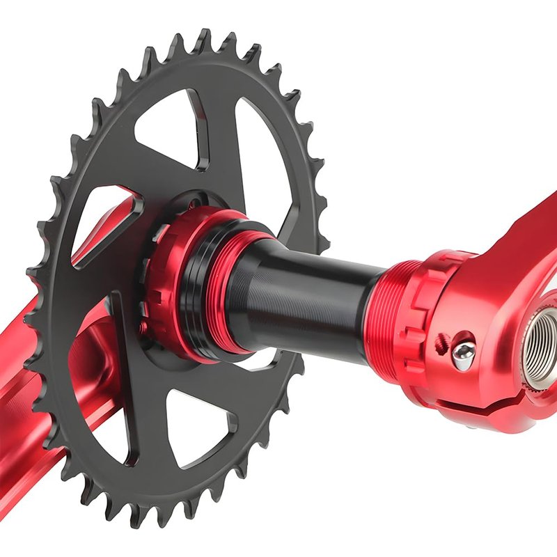 Andeshunk Bike Bottom Bracket, 68-73mm BSA Threaded Bottom Bracket for Mountain Road Bike, Bearing BB Bottoms Brackets Set (Orange)