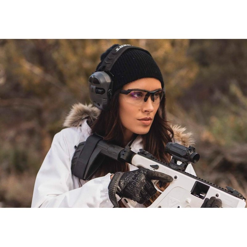 WALKER'S Ultimate Power Muff - Noise Reducing 26dB NRR Hunting Gun Range Shooting Ear Protection Black Electronic Earmuffs with AFT, 2 AAA Batteries Included