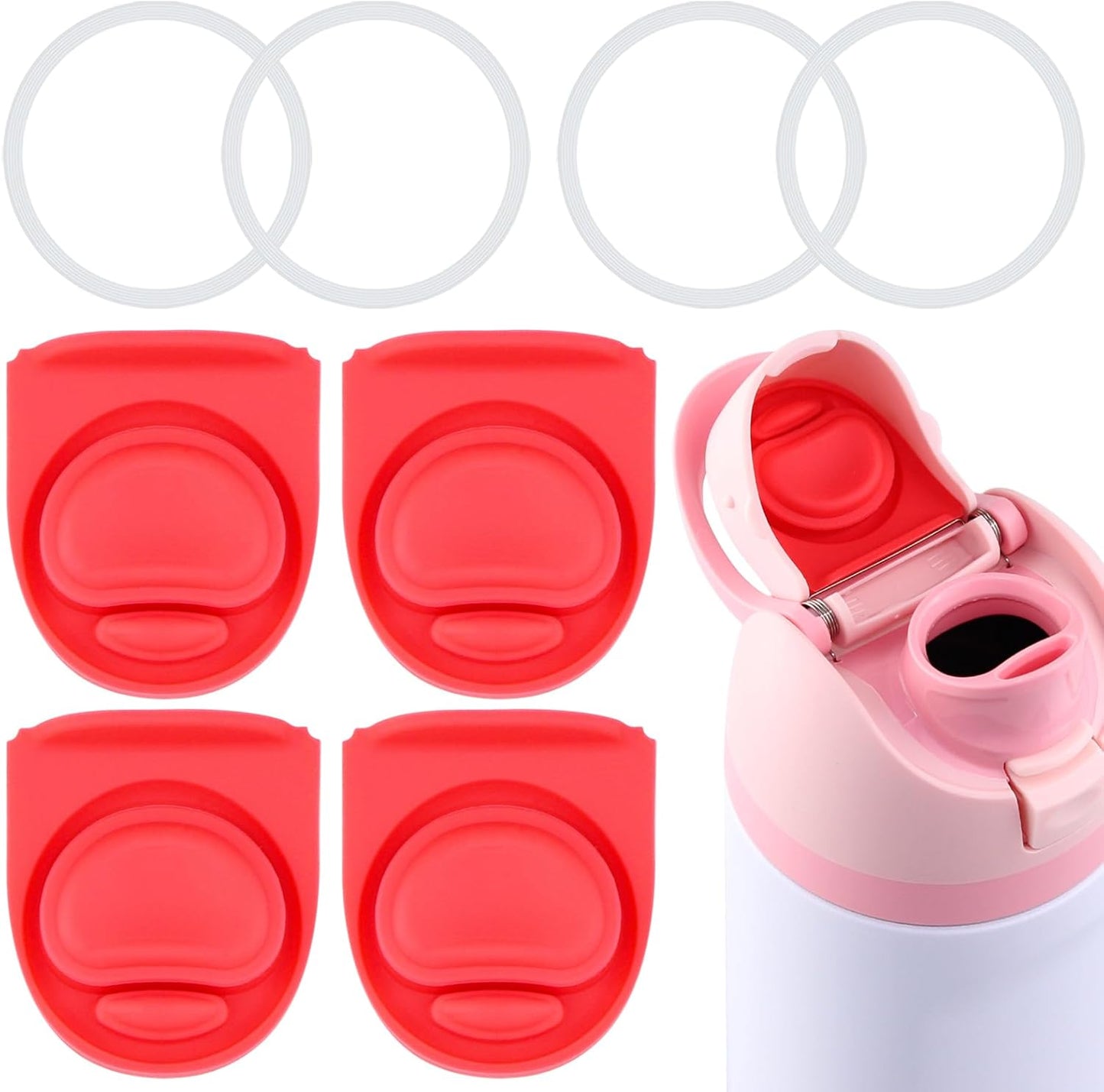Owala | Replacement Lid Rubber Seal Stopper Set - Compatible with FreeSip Water Bottles | 4 Sets