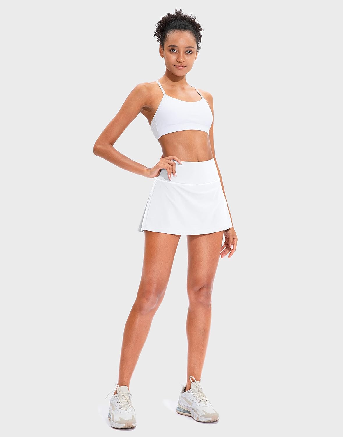 Soothfeel Pleated Tennis Skirt - Women's High Waisted Athletic Skort with Pockets for Workout & Running