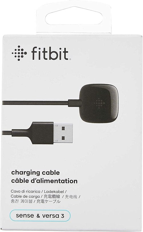 Fitbit Smartwatch Charging Cable for Sense 2, Sense, Versa 4 and Versa 3, Official Product, Black