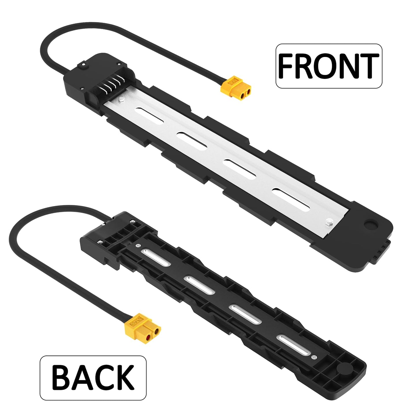 YASCO Ebike Battery Base Bottom Holder for Electric Bike Battery Mounting Plate Bracket with Connector for Polly DP-5 6 7 9(5 PINS), Base No Controller Space