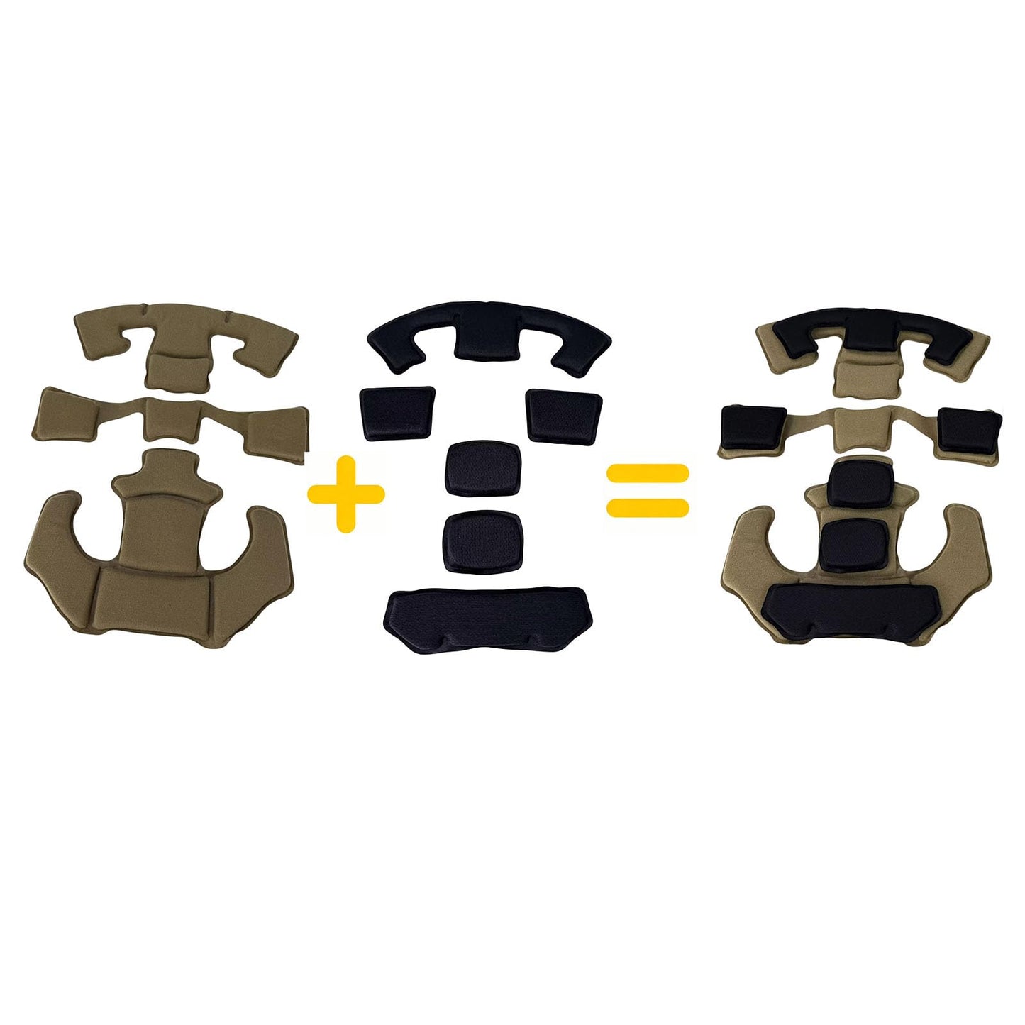 Tactical Helmet Protective Pads, Universal Replacement Memory Foam Helmet Padding Inserts, Shock Absorbing Cushion Kit for Fast/ACH/MICH/USMC/PASGT/Maritime Helmets