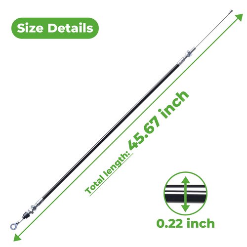 10L0L 46 1/4" Throttle Accelerator Cable 72065-G02 for EZGO ST 350, Workhorse 1200, Refresher 1200 and St Sport Gas 4-Cycle Golf Cart 1996-2005