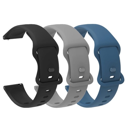 Lamshaw Compatible for Drwvgjk Smart Watch Bands, New Soft Silicone Sport Replacement Straps Compatible for Drwvgjk P45 Pro, P45, P95, S37 Smart Watch (3 Pack-M, 22mm size band)