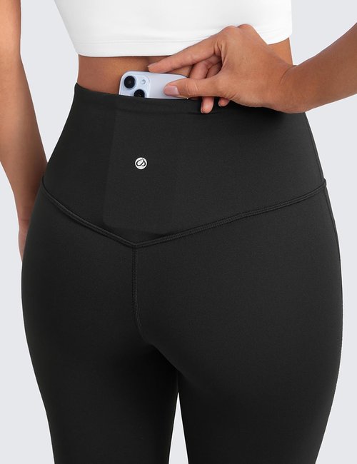 CRZ YOGA Flare Leggings - High Waist Bootcut Lounge Pants with Pocket | 29"/30.5"/32"/33.5" Sizes