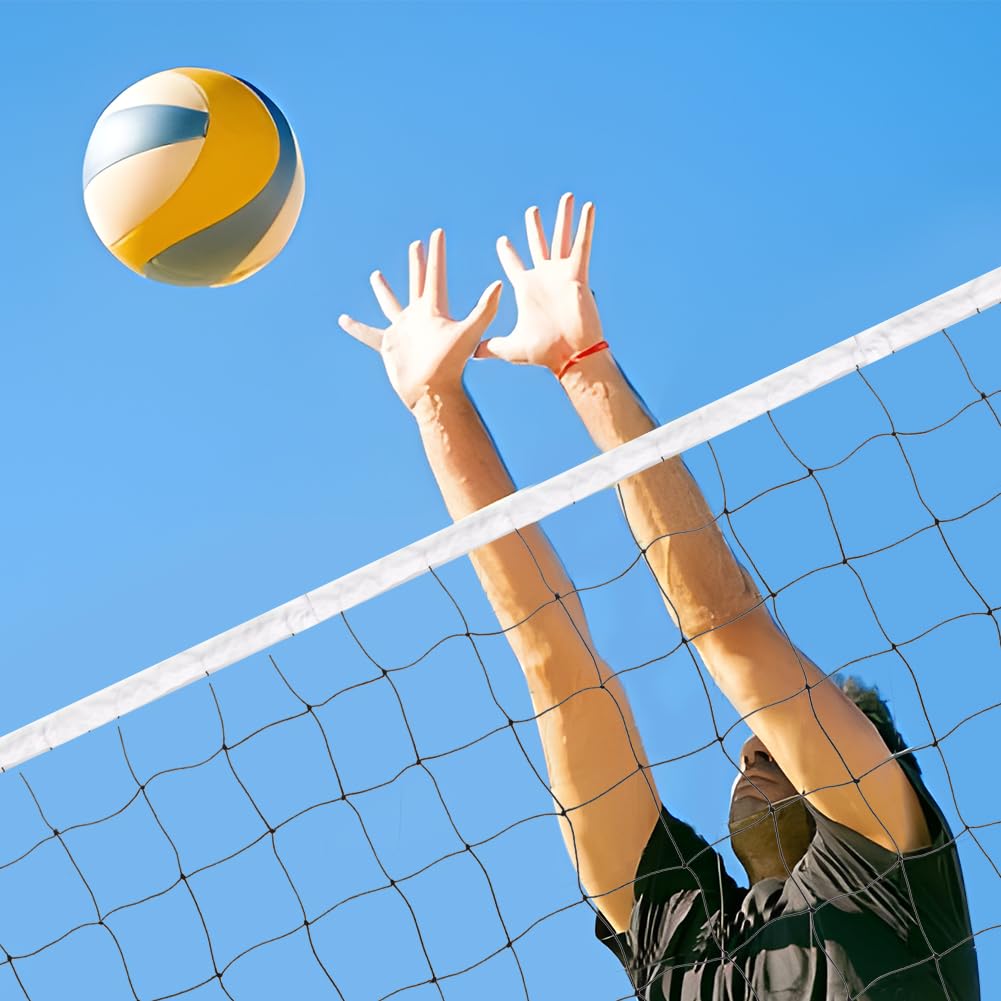 Professional Volleyball Net Outdoor,31.17x3.28ft Net, Canvas Edge Fitness Playground Volleyball Net (Black)