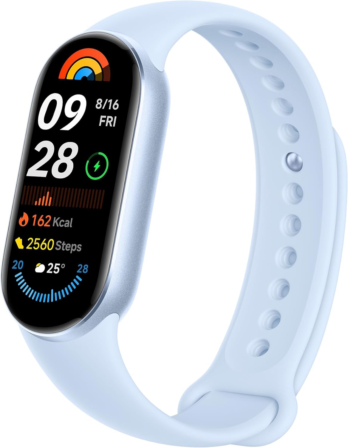 XIAOMI Smart Band 9 | 1.62" AMOLED Display | 233 mAh Battery | 21 Days Battery Life | 150+ Workout Modes | 50M Water Resistant - Arctic Blue