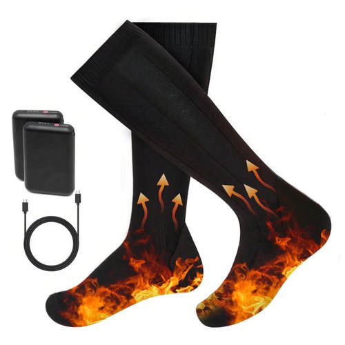 7JI Heated Socks for Men Women,Rechargeable Heated Sockings,Washable Sock Warmers, Battery Heating Socks with 5000mAh, Electric Socks 3 Heating Levels,Outdoors Work Hiking Skiing Hunting Fishing