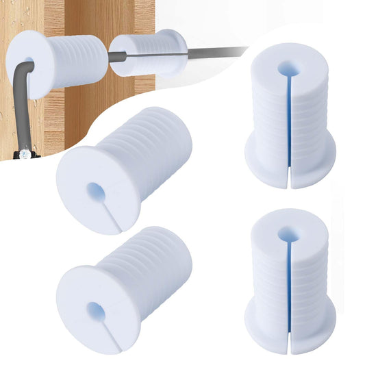 MYZHRE 6 Pcs Starlink Cable Grommet for 1 Inch Wall Hole, Starlink Wall Grommet, Perforated Silicone Grommet, Cable Punch Grommet, Wall Grommet for Starlink Ethernet Cable（White