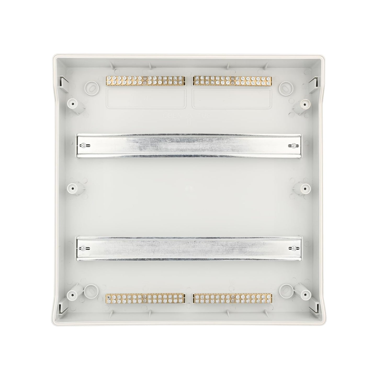 Mollom 36 Way Power Distribution Box with Bus Bars and Din Rail for Miniature Circuit Breaker MCB, Waterproof IP66.Padlock Available for Indoor and Outdoor Use