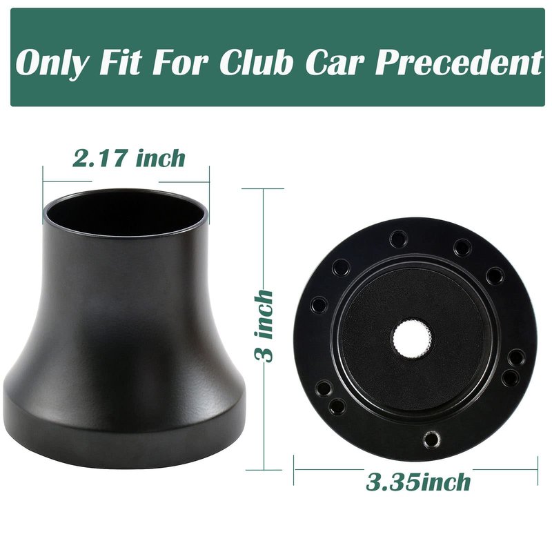 Roykaw Golf Cart Steering Wheel Hub Adapter Compatible with Club Car Precedent Black