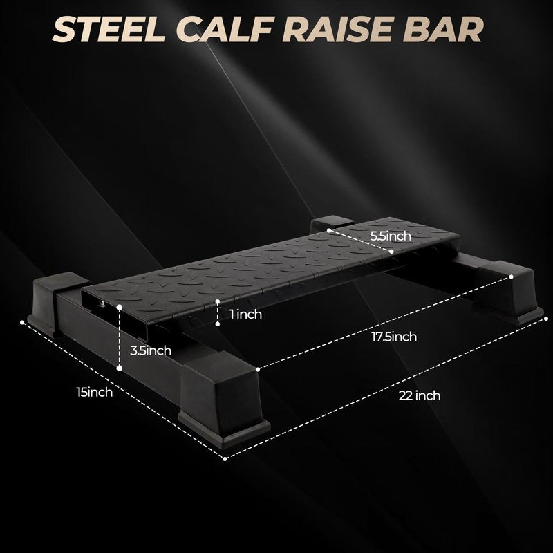 FAHKNS Steel Calf Raise Bar for Home Gym, Standing Calf Raise Machine for Calf Stretching, Squating, Foot Stretching, Anti-Slip Solid Calf Block, Calf Stretcher