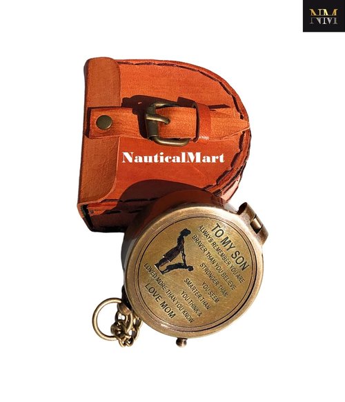 Personalized Brass Compass Gift to My Son - Compass for Anniversary, Birthday, Graduation Day, Confirmation Gift, Valentine Gift, Parting Gift, Sailor Gift
