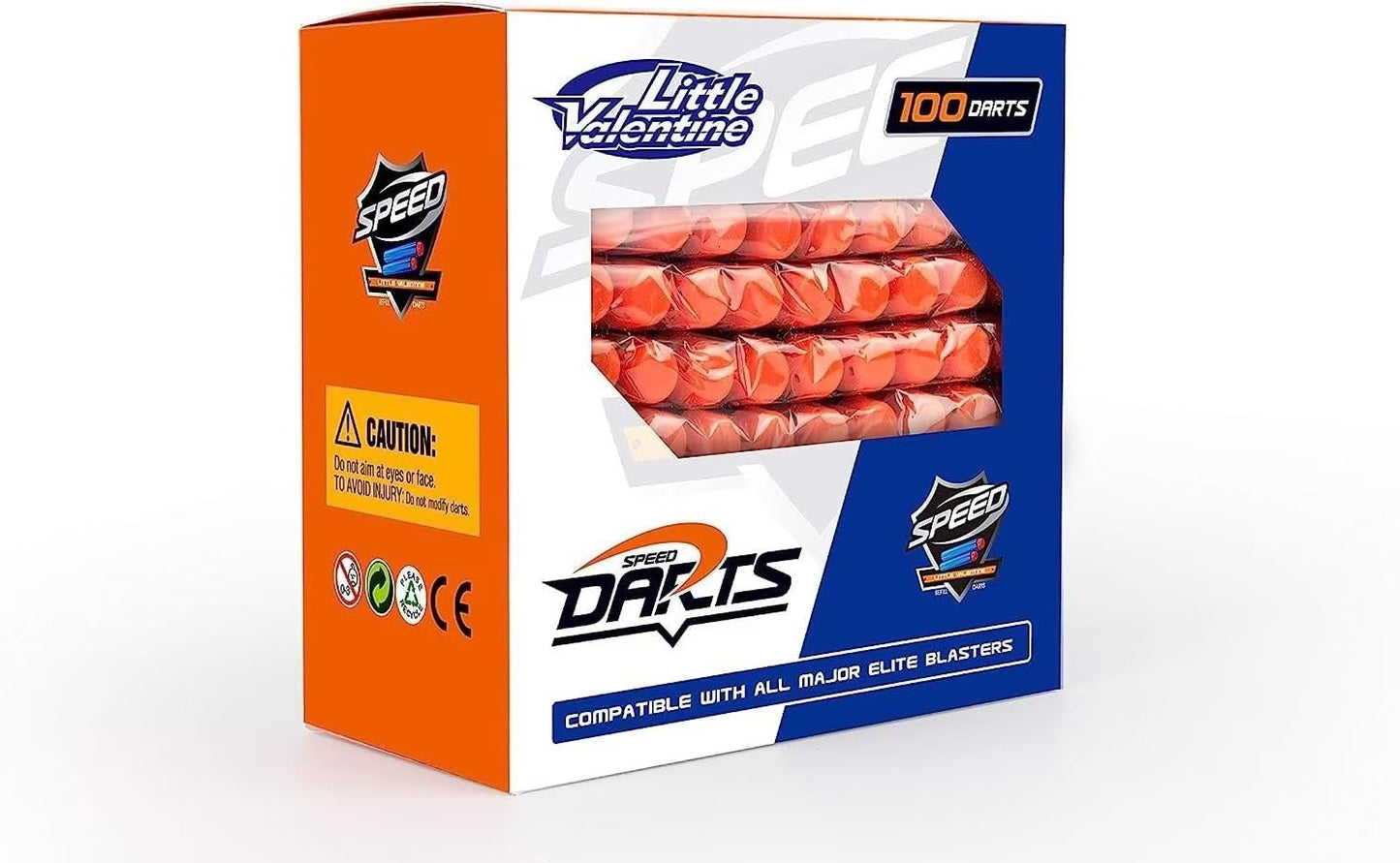 Nerf N-Strike Blaster Dart Bullets - Compatible with All Elite 2.0 Series - 100 Blue Darts