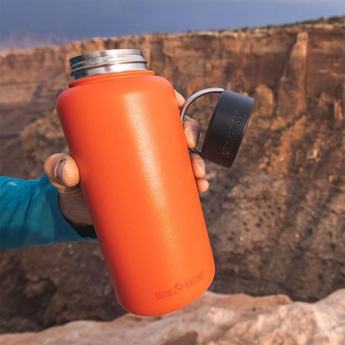 Klean Kanteen Wide Loop Cap with Bale - Dishwasher Safe, Stainless Steel Bottle Cap - Compatible with Wide Mouth Bottles - Black