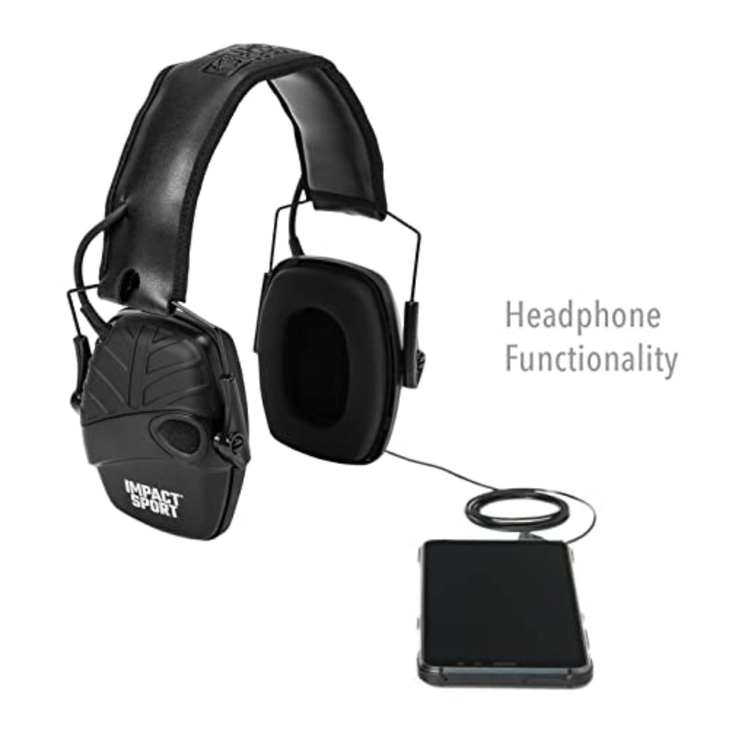 Howard Leight Impact Sport Electronic Earmuff, Med/Large, Black (R-02524) (Pack of 6)
